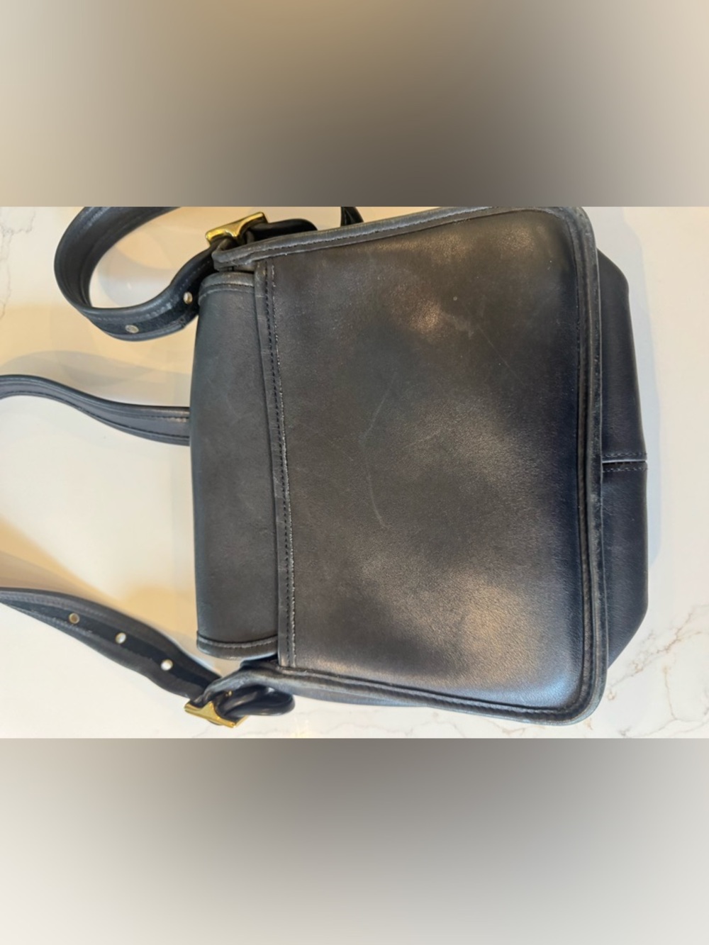 Coach Black Leather Crossbody with Gold Turnlock - Picture 5 of 6